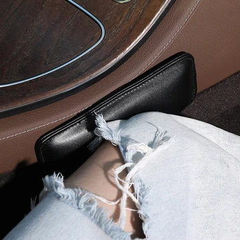 1 бр. черна кола коляното възглавница кожена наколенник за интериора на колата, удобна възглавница с ефект на паметта универсален за кола камион Изображение 2