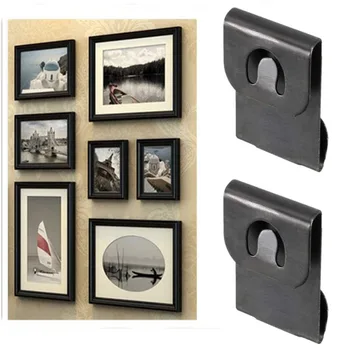 100шт S-образни скоби за окачване на снимки, метални Черни Рамки, Куки за закачалки, Практично монтиране на стена, Пилообразная закачалка за домашен офис