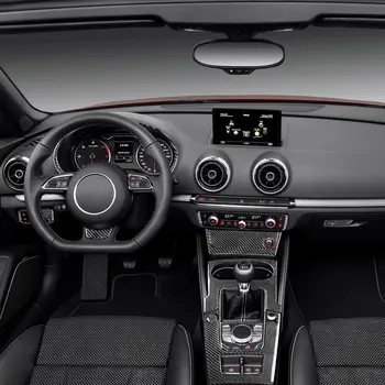 38 бр. Пълен комплект от настоящето въглеродни влакна, тапицерия на автомобила, Аксесоари за обновяване на стикер за Audi A3 S3 RS3 8V 2013-2019 Изображение 2
