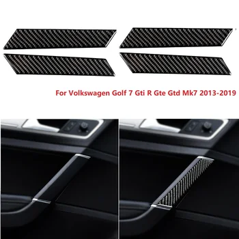 4X Капак Дръжка на Вътрешната Врата на Колата е От Въглеродни Влакна, Декор Подлакътник, Етикети На Лента, За Volkswagen Golf 7 Gti R Gte Gtd Mk7 2013-2019