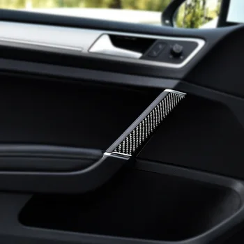 4X Капак Дръжка на Вътрешната Врата на Колата е От Въглеродни Влакна, Декор Подлакътник, Етикети На Лента, За Volkswagen Golf 7 Gti R Gte Gtd Mk7 2013-2019 Изображение 2