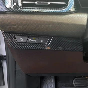 ABS Въглеродни влакна За интериора на колата, Ключа на фаровете, Декоративна рамка, Стикери за BMW X1 U11 2023-2024, Автоаксесоари