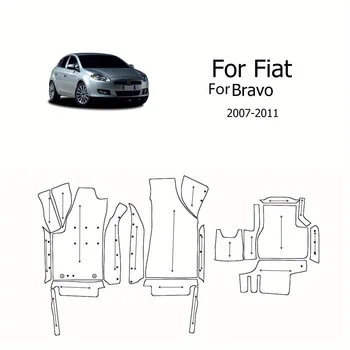 TEGART 【LHD】 За за Fiat Bravo 2007-2011 Трислоен авто подложка от PVC с пълно покритие, мини автомобилни стелки, автомобилни аксесоари Изображение 2