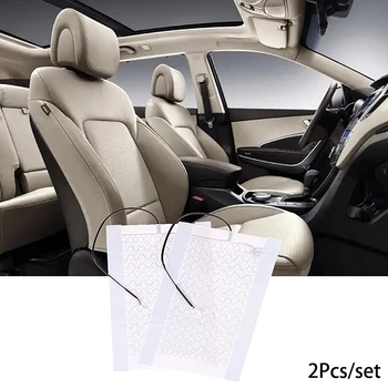 Автомобилен нагревател от въглеродни влакна 2 елемента 12V, притопляне на седалките, Нагревателен елемент, Зимна топла вода чанта, калъф за възглавница на седалката на автомобила с подгряване