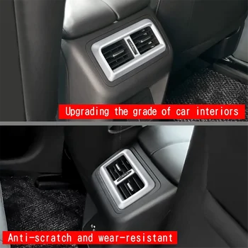 Автомобилна Сребриста Декорация отдушник Заден Климатик Вътрешна Рамка за Mazda CX-60 2022-2023 RHD Автомобилни Аксесоари Изображение 2