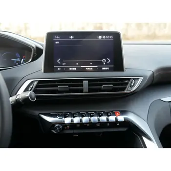 Автомобилната навигация Закалено Стъкло LCD екран Защитно фолио, Стикер за Peugeot 3008 5008 2017 2018 2019 Таблото Изображение 2