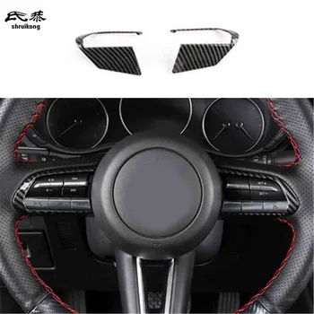 автомобилни аксесоари от въглеродни влакна 1ot ABS, декоративна капачка на волана Mazda 3 2020 година на издаване Изображение 2