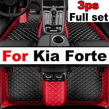 Автомобилни Стелки за Kia Forte Cerato K3 BD MK3 2019 ~ 2022 Против Dirty Pad Луксозна Кожена подложка за пода Трайни Килими, Аксесоари за Автомобили за килими
