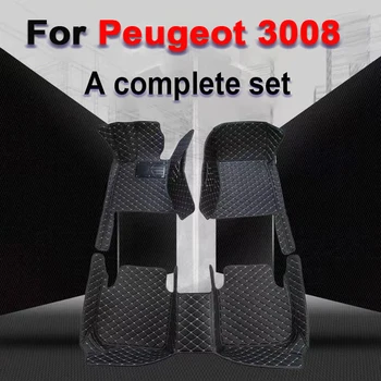 Автомобилни стелки за Peugeot 3008 P84 2017 ~ 2023 Кожена подложка за подови настилки, килими, защитни облицовки, килими, Детайли на интериора, Аксесоари за Автомобили 2018 2019