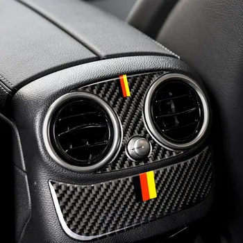 Декоративни стикери от въглеродни влакна в задната седалка на колата, модифицирани Аксесоари за интериора на Mercedes-Benz W205 C180 C200 C300 GLC Изображение 2