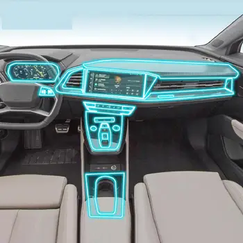 За Audi Q4 e-tron 2022-2023 Централна конзола вътрешността на колата Прозрачен Защитен филм PPF-TPU Срещу надраскване Ремонт на филм Аксесоари