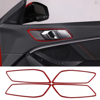 За BMW 2 Series 2020-2023 Вътрешна дръжка от мека въглеродни влакна, Декоративна рамка, стикер, автомобилни Аксесоари