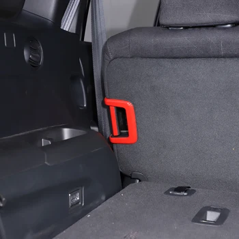 За Honda Pilot 2015-2022 ABS карбон/червен автомобилна седалка на втория ред, флип-надолу рама на седалката, накладки, стикер, автомобилни аксесоари