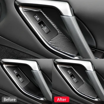 за Nissan GTR R35 2009-2015 Стикер на панела на крилото подлакътник от въглеродни влакна, рамка конзолата за управление на прозореца, за довършителни работи на покрива с черен цвят Изображение 2