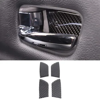 За Nissan Titan 2016-2023 Вътрешна врата копчето на колата от мека въглеродни влакна, стикер за купата, Аксесоари за украса