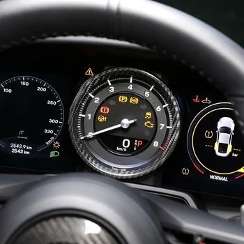 За Porsche 911 2019-2020 Покриване на Екрана на Дисплея Брояч на Сухия карбон Пръстен на Арматурното табло Рамка Тахиметър, Резервни Части, резервни Части Изображение 2