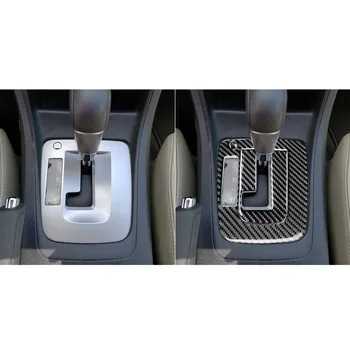 За Subaru Impreza 2012-2014/XV Crosstrek 2013-2014 Аксесоари за Интериора на колата е от въглеродни влакна Панел за превключване на предавките Рамка Довършителни Стикер Изображение 2