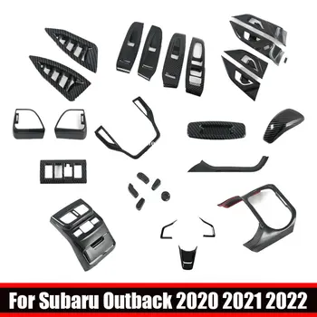 За Subaru Outback 2020 21 2022 Аксесоари за интериора ABS Декоративна Капачка от Въглеродни влакна прозорец лифт swtich панел за превключване на предавките на кутията