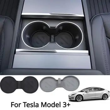 За Tesla Model 3 + 2024, Силиконова подплата с централно управление, Нова Защитна чаша, Безжична зареждане, Подлакътник, Подложка, Аксесоари за Автомобили Изображение 2