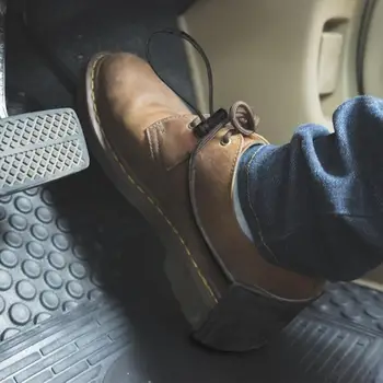 Защита на петата шофьорска обувки за авто стил, защитен калъф за петата на водача на десния крак, Трайни подложки за пета с една плюшена подплата Изображение 2