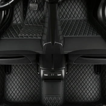 Индивидуални автомобилни стелки за Toyota Land Cruiser 7 Seat 2017-2018 година, Аксесоари за интериора на колата, килим от изкуствена кожа