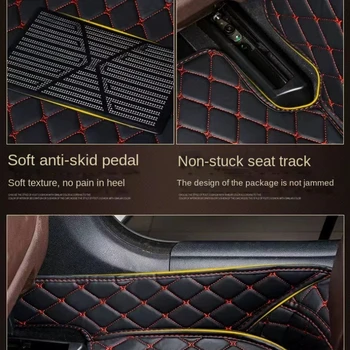 Индивидуални автомобилни стелки за Toyota Land Cruiser 7 Seat 2017-2018 година, Аксесоари за интериора на колата, килим от изкуствена кожа Изображение 2