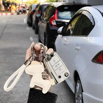 Калъф за ключове на колата с пълна защита, Подаръци, Луксозен Ключодържател, калъф за ключове, джоб за ключове за Volkswagen Jetta VS5 Изображение 2