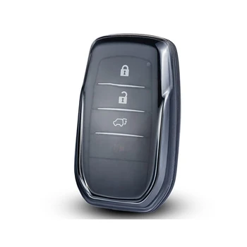 Калъф-ключодържател за For Toyota Sienna Предпазва Вашите ключове от износване с този черен прозрачен своята практика