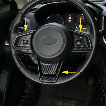 Капак превключвател на волана, изработени от въглеродни влакна ABS за Subaru Forester XV Crosstrek 2018-2020 Изображение 2