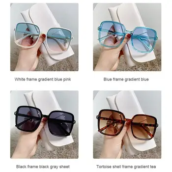 Квадратни слънчеви очила за оризови нокти наклон цвят 2023, Нови слънчеви очила за жени, трендови слънчеви очила в ретро стил, със защита от ултравиолетови лъчи Изображение 2