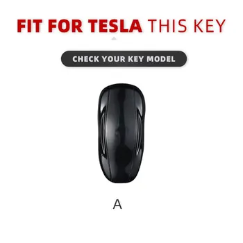Кожен Калъф За Ключове на Автомобила от Сплав Zine за Tesla Key Fob Cover Model 3 X Y Remote Shell Smart Holder Protecter Keychian Водоустойчив Автоматично Изображение 2