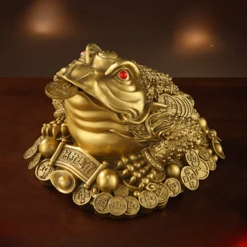 латунная жаба аксесоари за декорация на дома в китайски стил декоративни фигурки Zhaocai Подарък за бизнес партньори