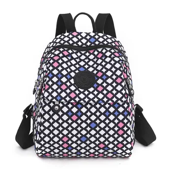Найлон дамска чанта с флорални принтом, дизайнерски марка, ученически чанти за момичета, женски раница, чанта, мини-женски модни раници Изображение 2