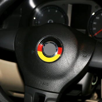 Нов автомобилен стайлинг, пръстен на волана, украса, стикер, аксесоари за Фолксваген VW Golf 6 7 Polo CC Tiguan Passat