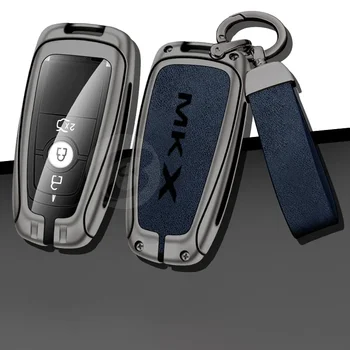 Нов актуализиран калъф за ключове от кола, пълно калъф за Lincoln MKX Smart Remmote, защитна чанта с метална катарама, аксесоари без ключ
