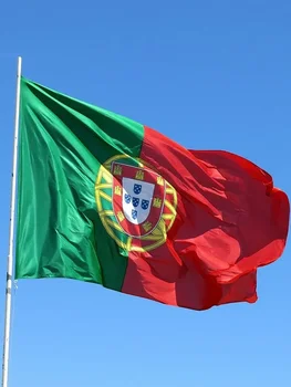 НОВ флаг на Португалия 3 фута x 5 метра Окачен Флаг на Португалия от полиестер Стандартен флаг Банер