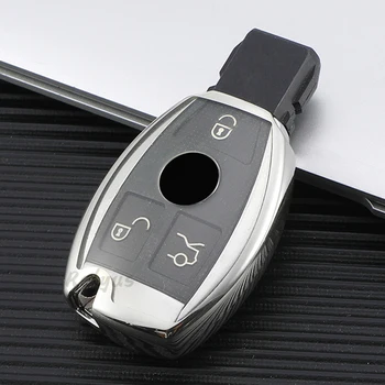 Прозрачен Калъф за Автомобилни Ключове от TPU Mercedes Benz A B C E S GL GLA GLK CLS Class AMG W204 W205 W212 W463 W176 Key Protector