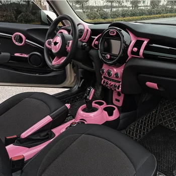 Промяна на Интериора на Колата е Розово Тахометър Декоративна Обвивка За MINI COOPER S CLUBMAN F54 F55 F56 F57 F60 Автомобили Стикер За Подреждане