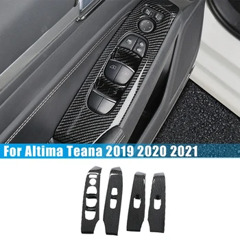Тампон Ключа Панел Стеклоподъемника От Въглеродни Влакна За Nissan Altima Teana 2019 2020 2021 Аксесоари За Украса На Интериора