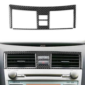 Украса на вентилационни отвори на централната конзола, Стикер на капака за Toyoda Camry 2007-2020 2011 Аксесоари за интериора на колата е от въглеродни влакна