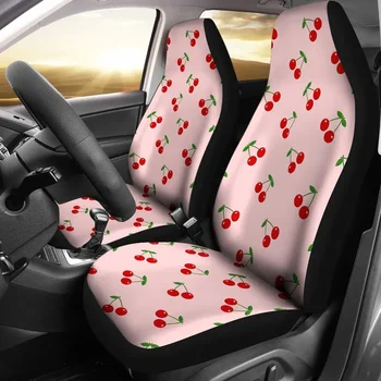 Черешово розов калъф за седалка с модел, Комплект покривала за автомобилни седалки, 2 бр., автоаксесоари, Автомобилни постелки