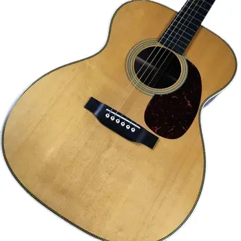 000-28 Стандартна акустична китара от смърч розово дърво и абанос