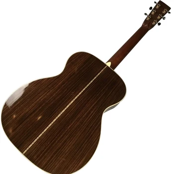 000-28 Стандартна акустична китара от смърч розово дърво и абанос Изображение 2