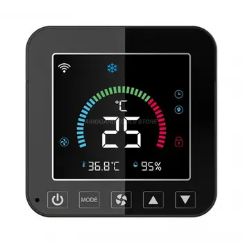 1/3 /5ШТ Sasha WiFi Термостат Климатик IR Температура Влажност Инфрачервен USB контролер-захранване на LCD Сензорен екран Home Изображение 2