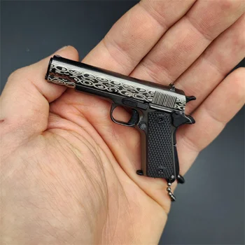 1: 3 Глок G17 Модел Пистолет От сплав Подарък Нов Ключодържател За Пистолет Подарък Мини Форма на Глок Мини Метал PUBG BERETTA 92F M1911 Изображение 2