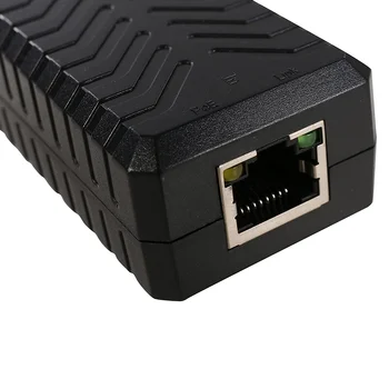 1-port POE-удължителен кабел 10/100 Mbps със стандартен вход / изход IEEE 802.3 Af за IP камери, предаване на разстояние 120 метра
