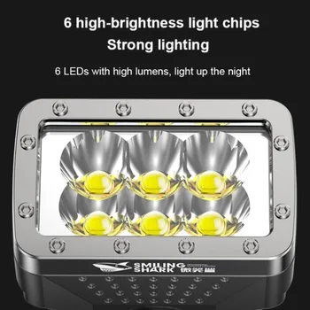 1 ~ 10ШТ Мощен фенер фенерче с 6 led осветление с висока мощност, USB акумулаторна тактически фенер, 4 режима за възстановяване на къмпинг Изображение 2