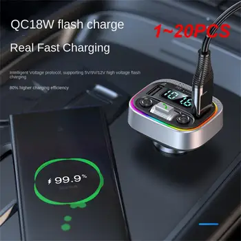 1 ~ 20PCS PD20W + QC3.0 Зарядно Устройство за Автомобил Bluetooth Съвместим MP3 Плеър За Автомобил адаптер за Автомобил FM трансмитер Хендсфри 7 цвята Атмосфера