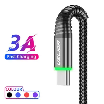 1 бр. led кабел 3A Type C-кабел за бързо зареждане Micro USB, кабели за зареждане на мобилен телефон S23, кабели за зареждане на USB Type C. Изображение 2