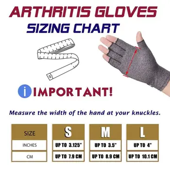 1 Чифт компрессионных ръкавици при артрит Премиум-клас, облекчаване на болката в ставите, ръкавици за ръце, терапия, Компресия ръкавици с отворени пръсти Изображение 2